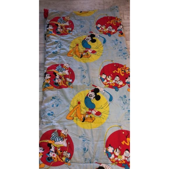 Vintage Disney Mickey Mouse Sleeping Bag ~ Golfing ~ Donald Duck Pluto Nephews - Picture 10 of 10